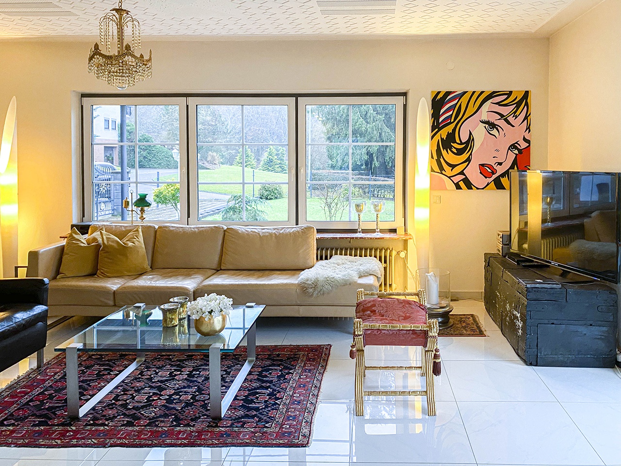 Wohnzimmer Blickrichtung Grundstück